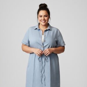 Lee Cooper Casual Blue Dress - Size L NWOT